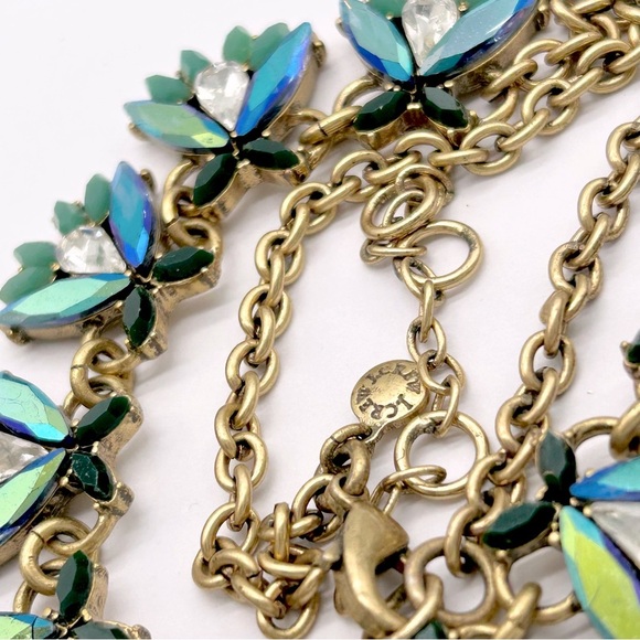J. Crew Green AB Jeweled Necklace - Picture 3 of 3